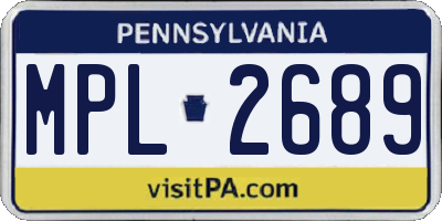 PA license plate MPL2689