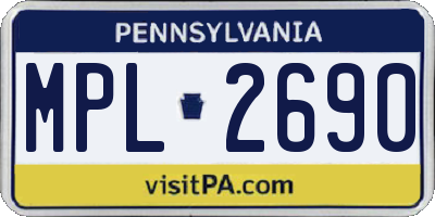 PA license plate MPL2690
