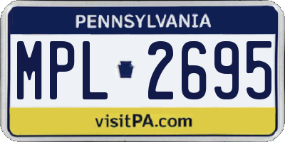 PA license plate MPL2695