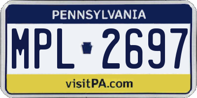 PA license plate MPL2697