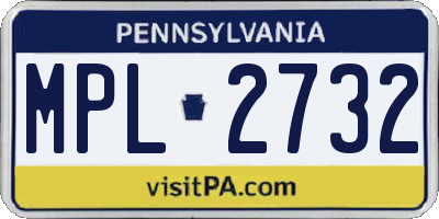 PA license plate MPL2732