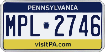 PA license plate MPL2746