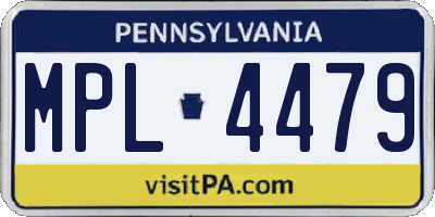 PA license plate MPL4479
