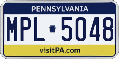 PA license plate MPL5048