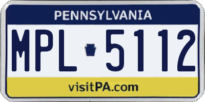PA license plate MPL5112