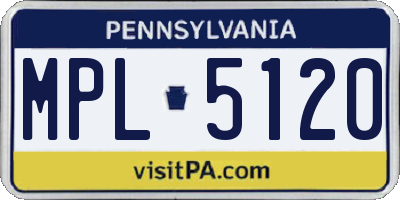 PA license plate MPL5120