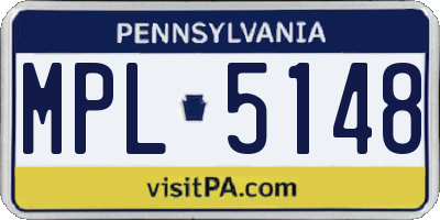 PA license plate MPL5148