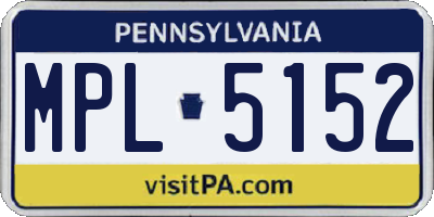 PA license plate MPL5152