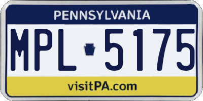 PA license plate MPL5175