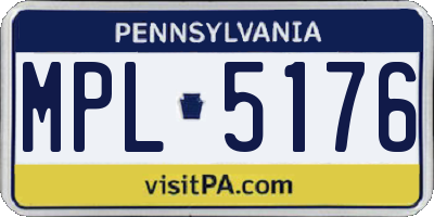 PA license plate MPL5176