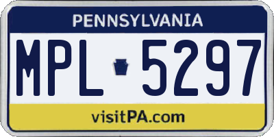 PA license plate MPL5297