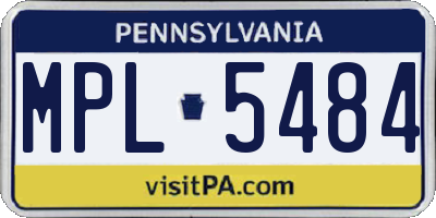 PA license plate MPL5484