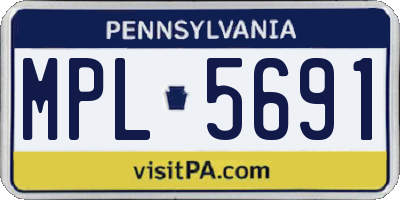 PA license plate MPL5691