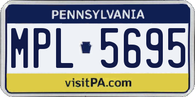 PA license plate MPL5695
