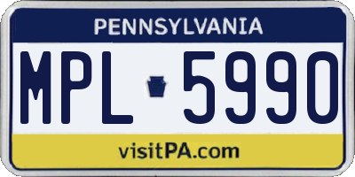 PA license plate MPL5990