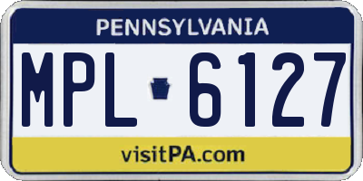 PA license plate MPL6127