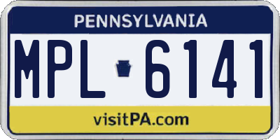 PA license plate MPL6141