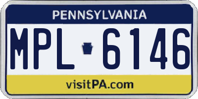 PA license plate MPL6146