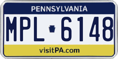 PA license plate MPL6148