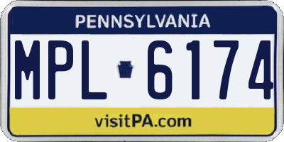 PA license plate MPL6174