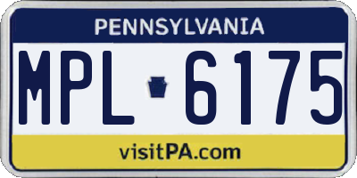 PA license plate MPL6175