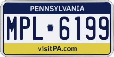 PA license plate MPL6199