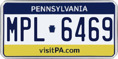 PA license plate MPL6469