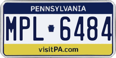 PA license plate MPL6484