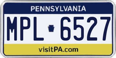 PA license plate MPL6527