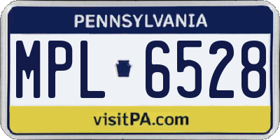 PA license plate MPL6528
