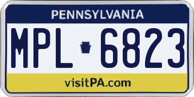 PA license plate MPL6823