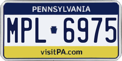 PA license plate MPL6975