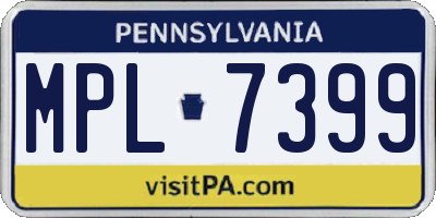 PA license plate MPL7399