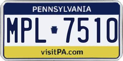 PA license plate MPL7510