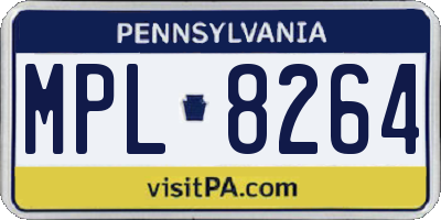 PA license plate MPL8264