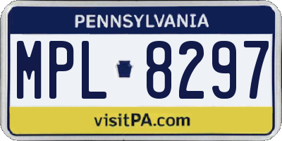 PA license plate MPL8297