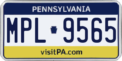 PA license plate MPL9565
