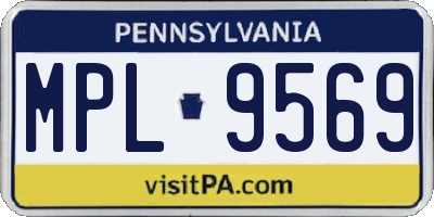 PA license plate MPL9569
