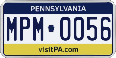 PA license plate MPM0056