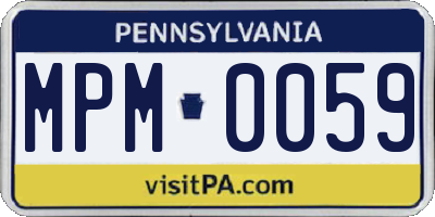 PA license plate MPM0059