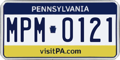 PA license plate MPM0121