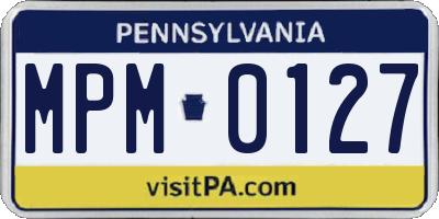PA license plate MPM0127