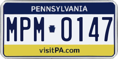 PA license plate MPM0147