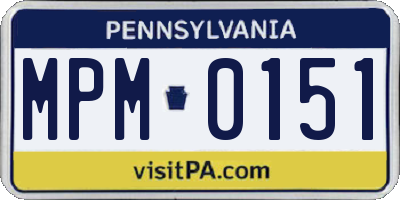 PA license plate MPM0151