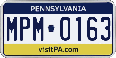 PA license plate MPM0163