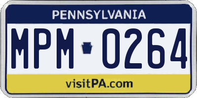 PA license plate MPM0264