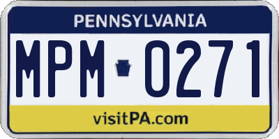 PA license plate MPM0271