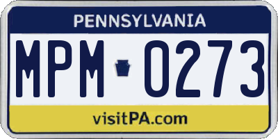 PA license plate MPM0273