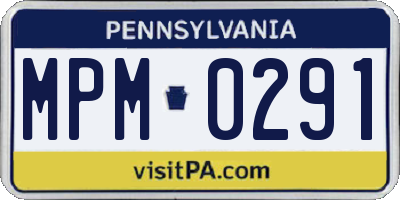 PA license plate MPM0291