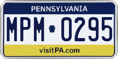 PA license plate MPM0295